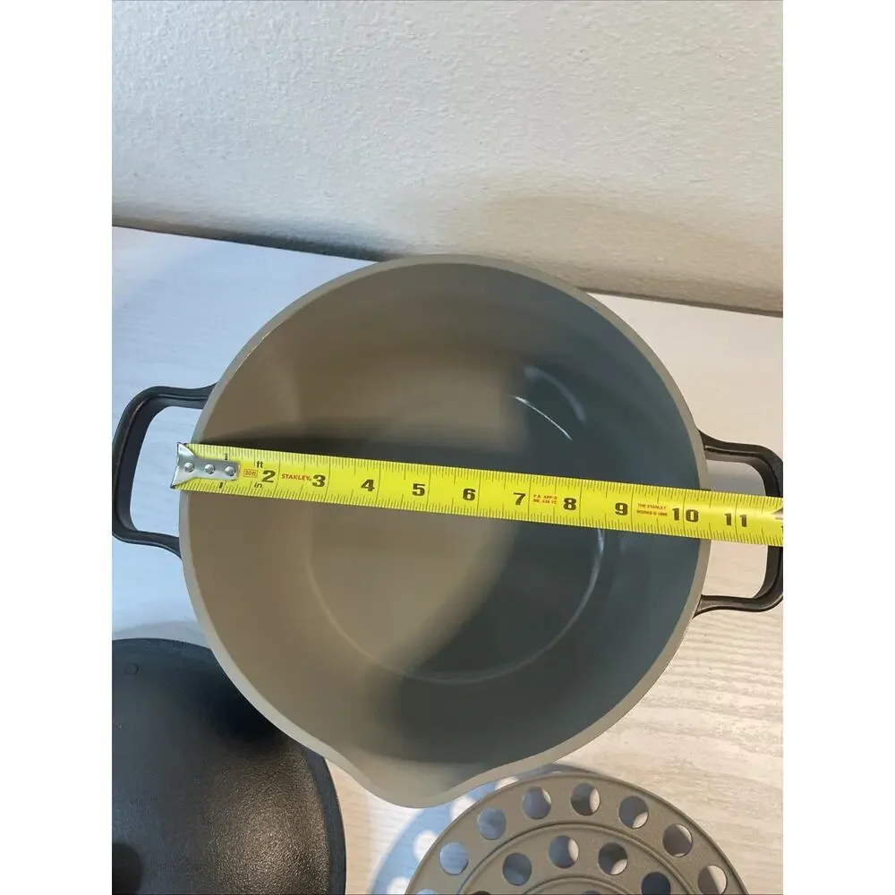Our Place Perfect Pot 5.5 Qt Ceramic Nonstick Cookware Charcoal w/ Lid